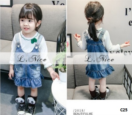 setelan overall anak perempuan